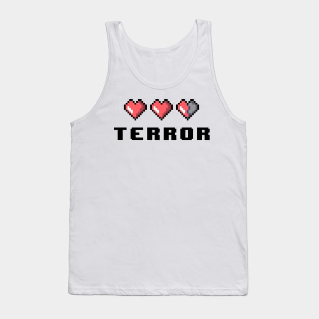 Pixel Terror Damaged Heart Tank Top by chortlzdesigns